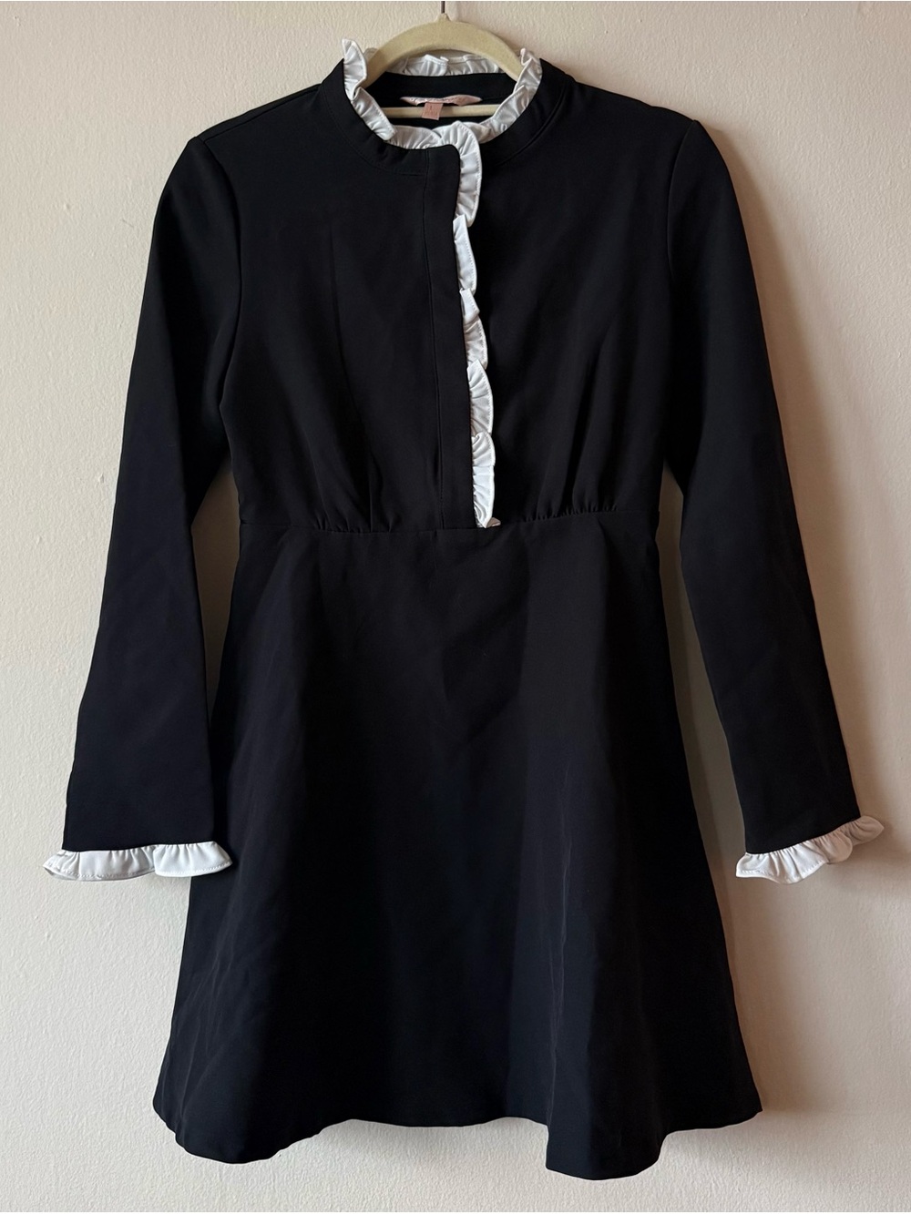 Black Long Sleeve Mini Dress